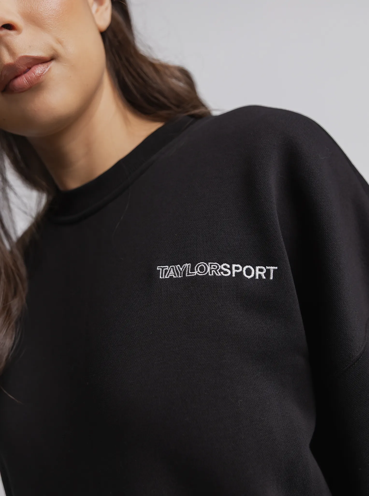 Heritage Crew in Black Premium Cotton Blend Recycled Polyester Blend