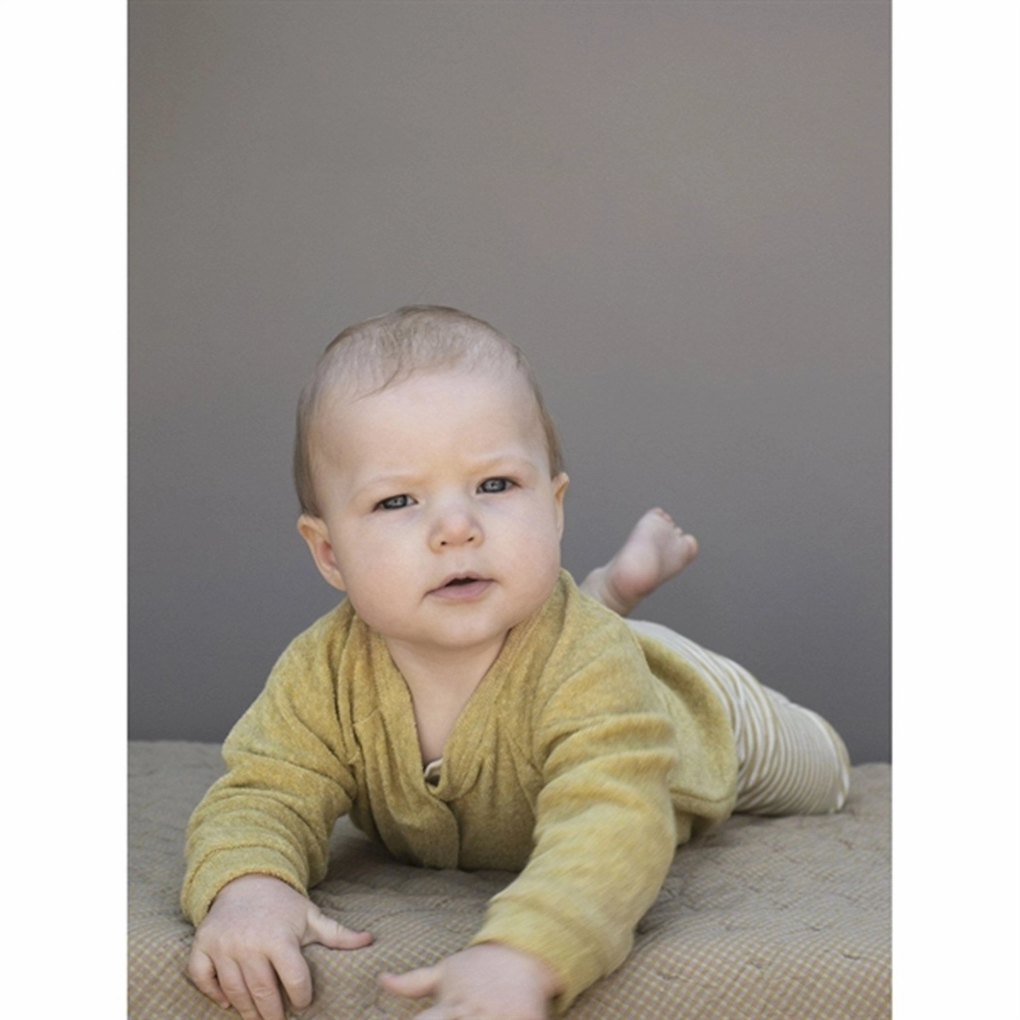 Serendipity Chamomile/Offwhite Baby Leggings Stripe Thermal Warm Holiday Outfit Quick Dry Tech