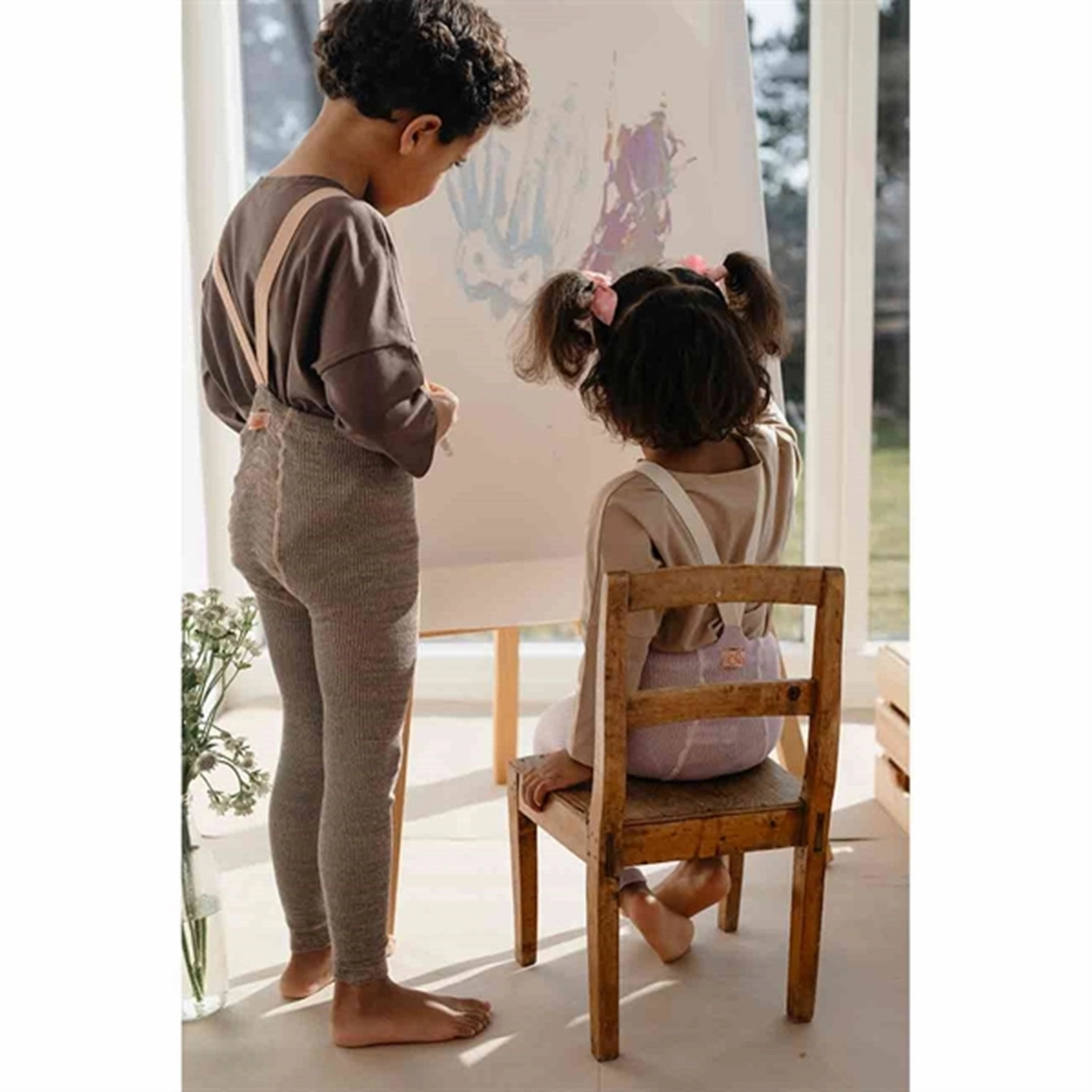 Silly Silas Footless Tights Creamy Lavender Light support