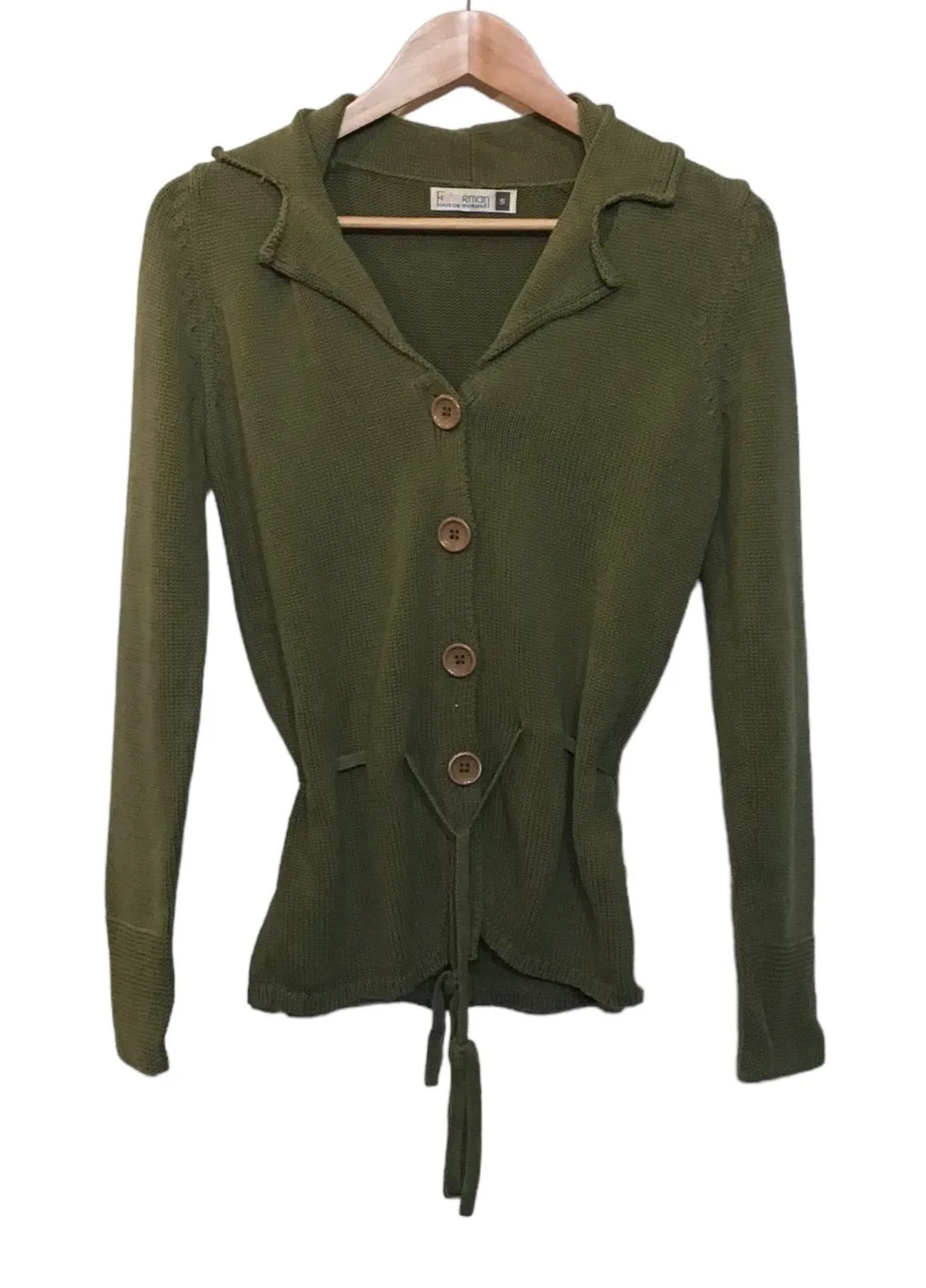 Clean Style Fisherman Knitted Cardigan (Size S)