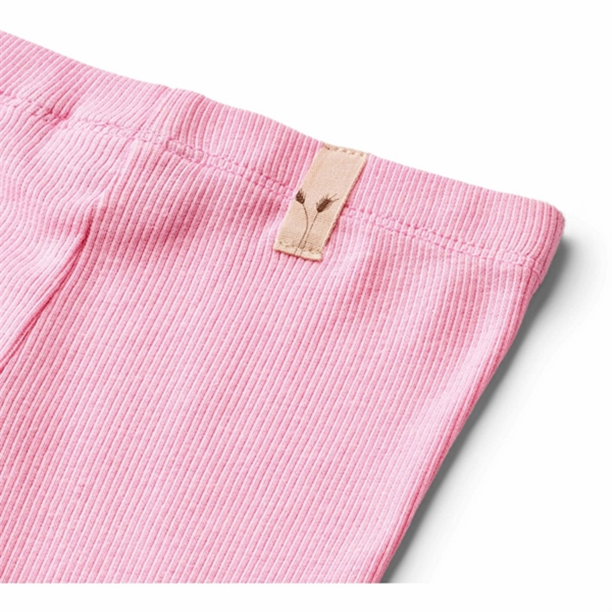 Petite Size Skin Friendly Wheat Pink Rib Leggings Maddy
