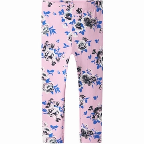 Name It Pastel Lavender Big Flowers Vivian AOP Leggings Anti Pilling Finish