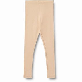 Functional Comfort Layered Panel Design Wheat Pale Peach Rib Leggings Maddy