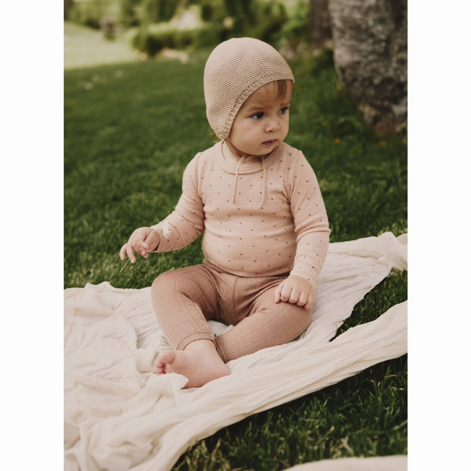 Lil'Atelier Beaver Fur Naima Wool Leggings Mesh Panel Studio Practice Soft Touch For Adults