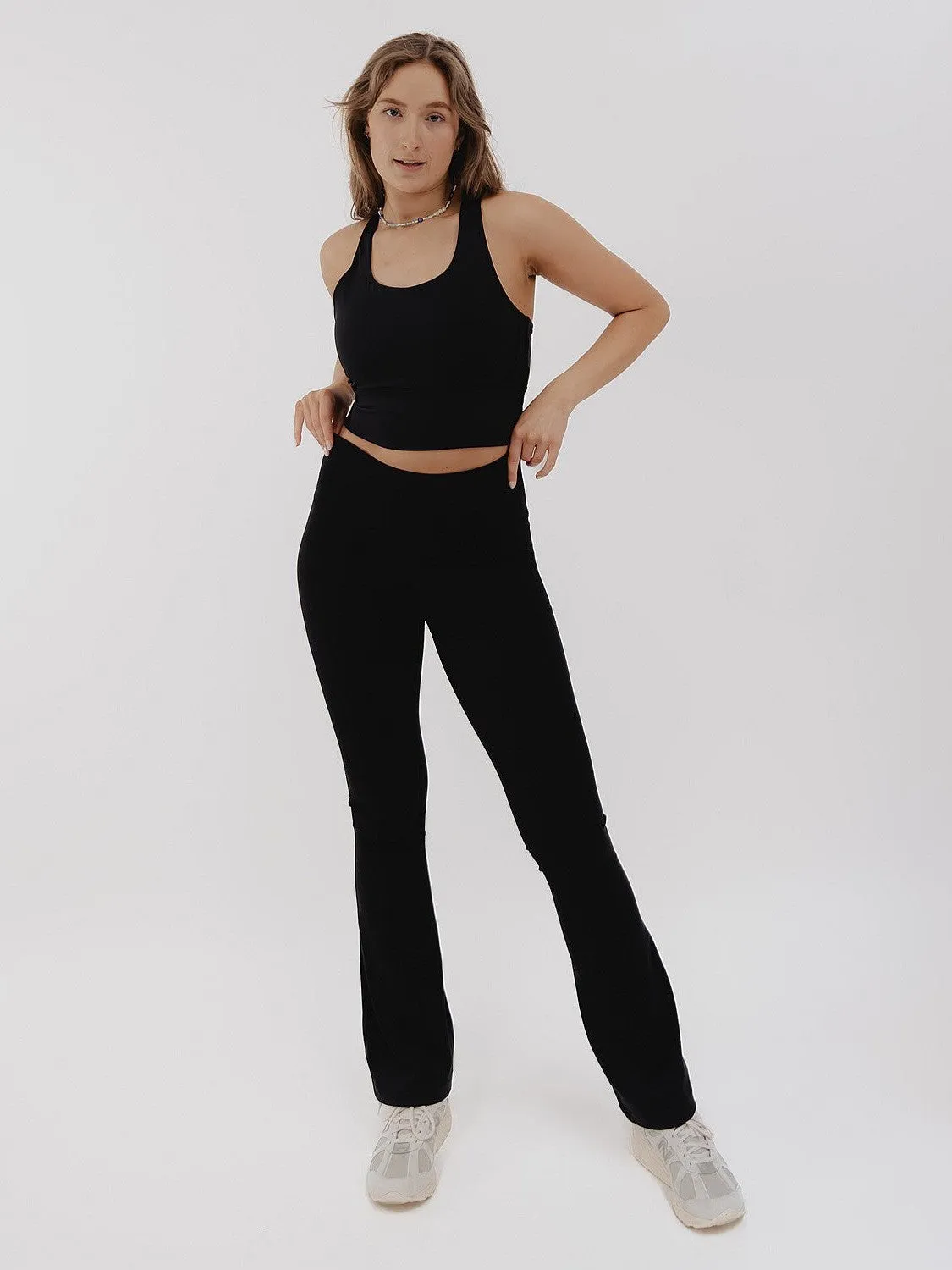 Flared Taylor Tight In Black Lifestyle Ready Subtle Detail