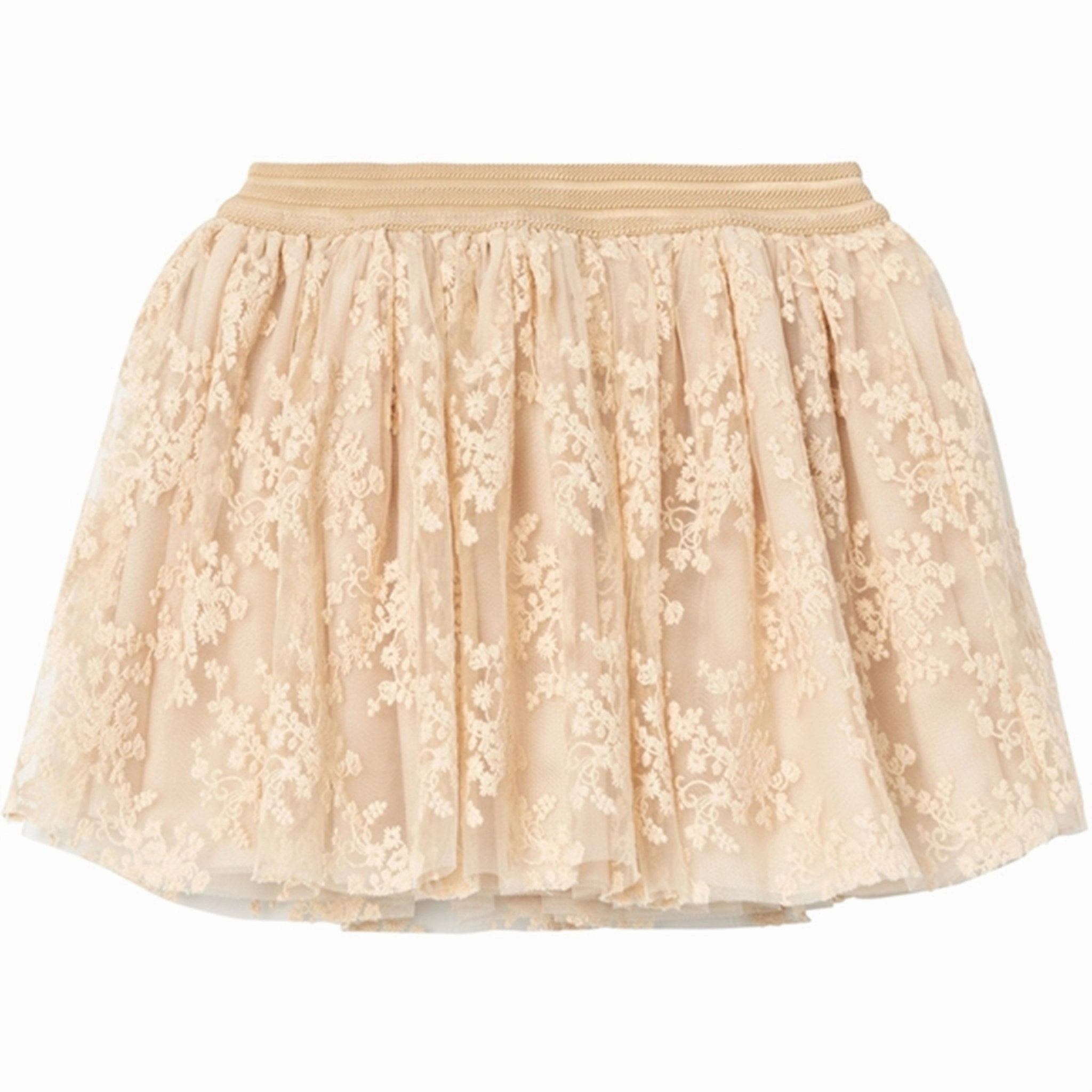 Lil'Atelier Wood Ash Ronja Rie Tulle Dress Anti Static Lining