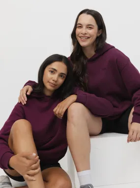 Ivy League style Sustainable Choice Heritage Hoodie In Mulberry