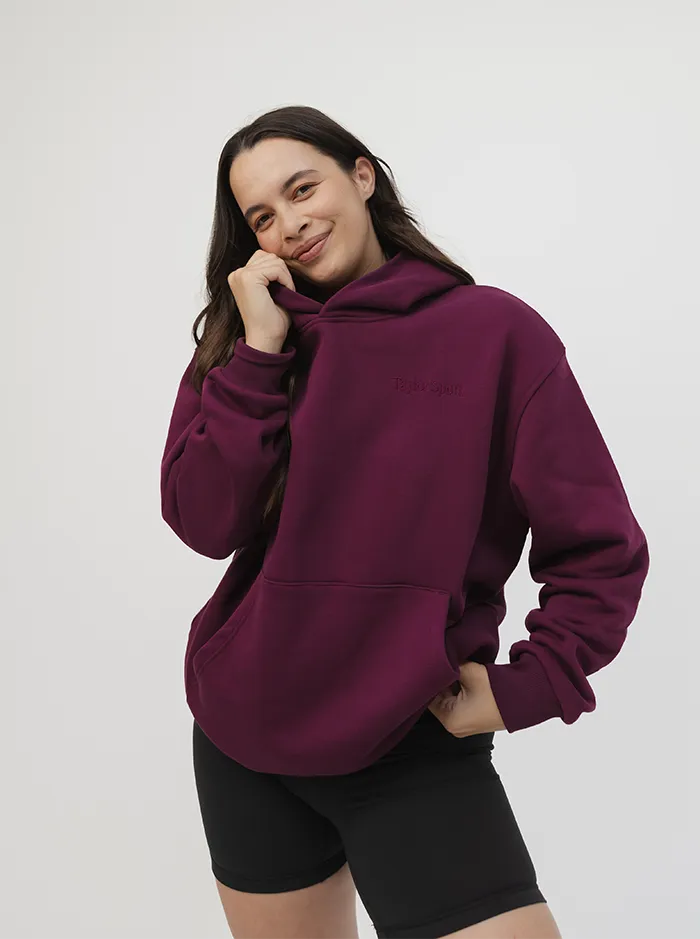 Heritage Hoodie In Mulberry Outdoor Motion rhinestone accents