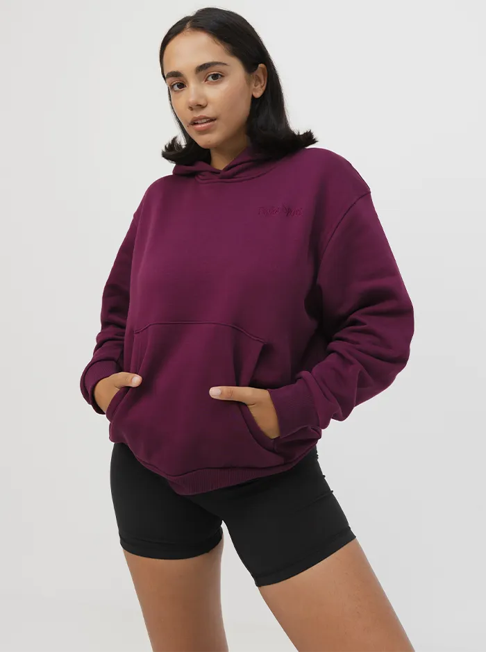 windproof lining Heritage Hoodie In Mulberry