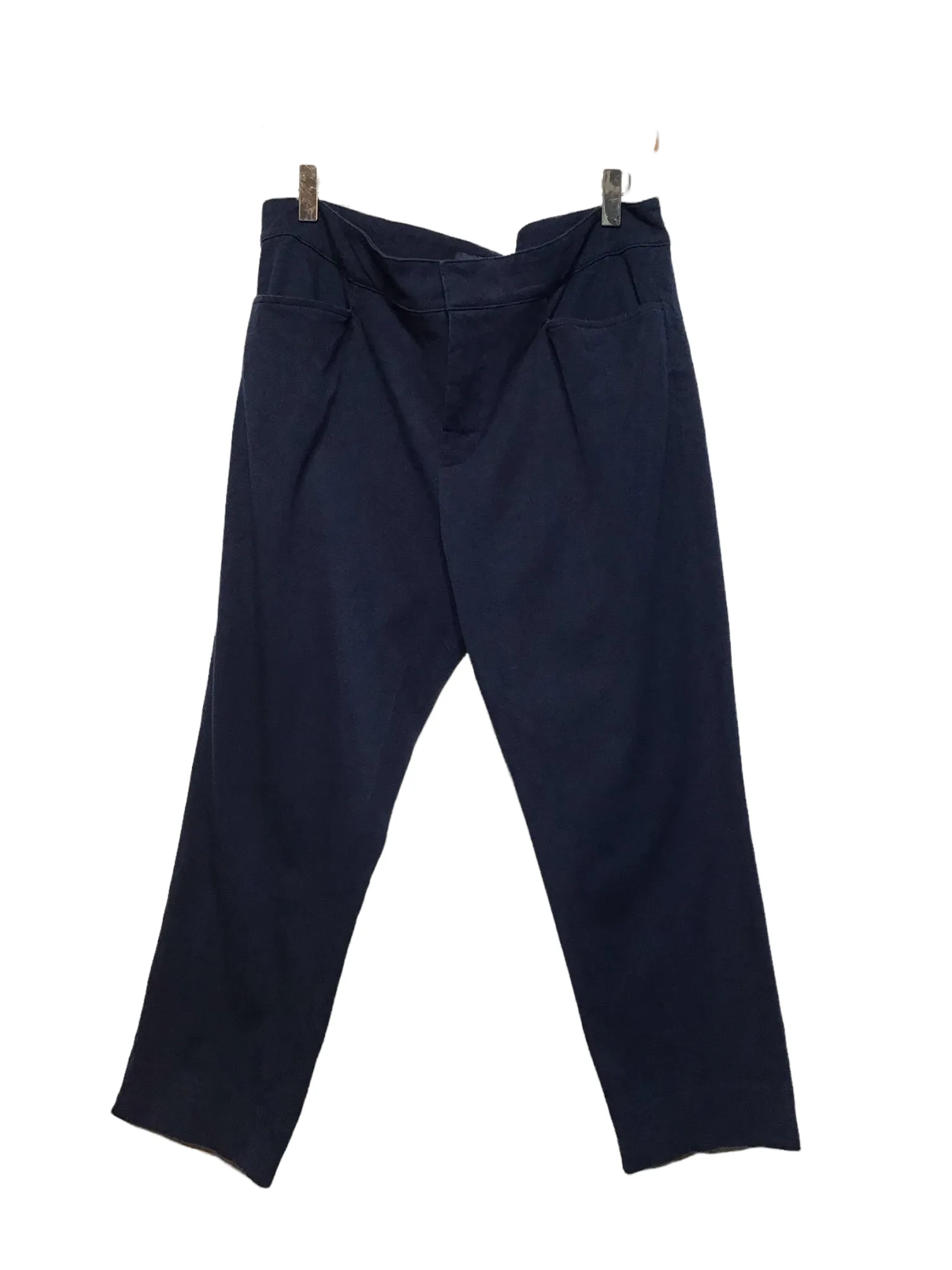 Women??s Chaps Navy Cropped Trousers (Size L) wrinkle free