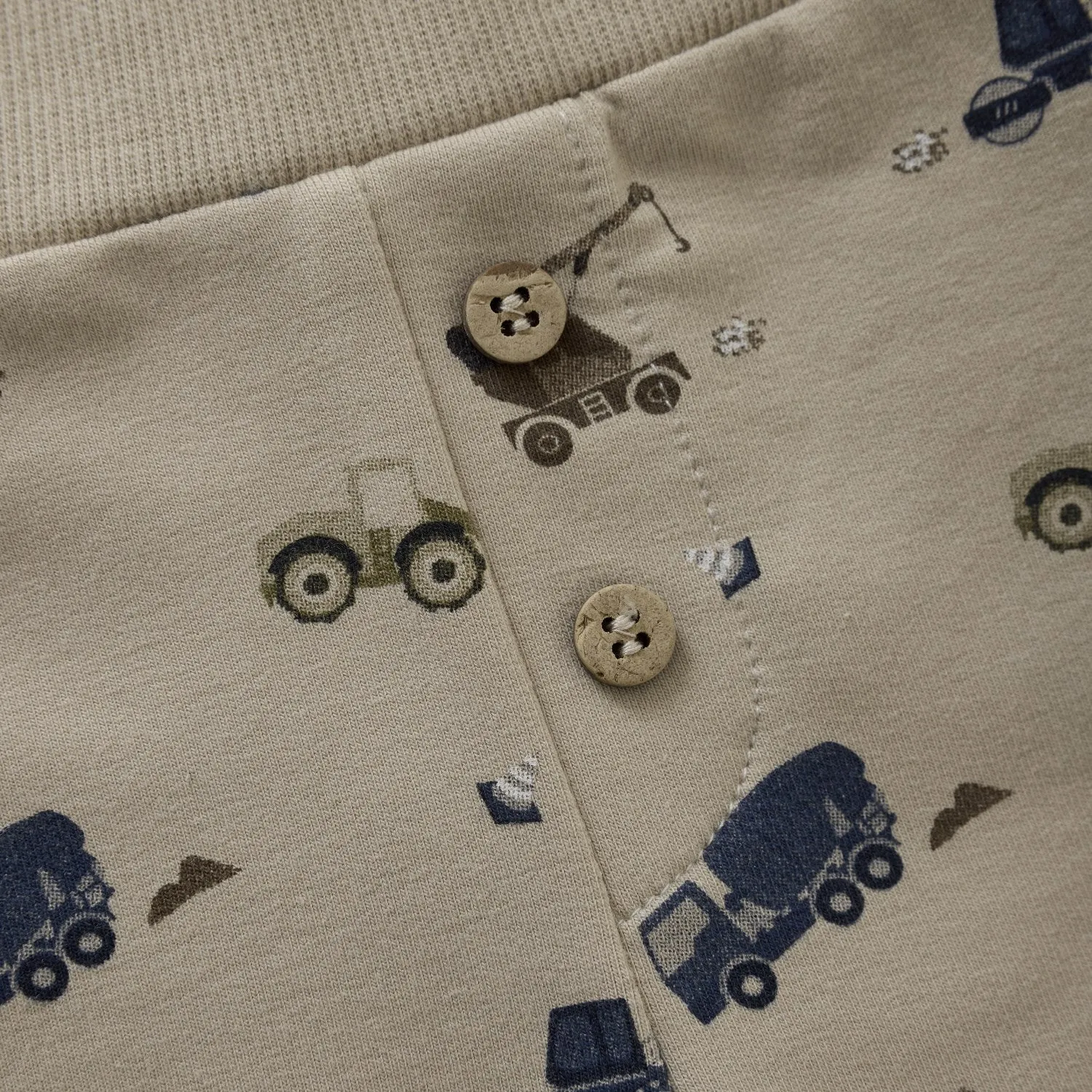 Minymo Oxford Tan Pants AOP Sweat sandal SecureZipper