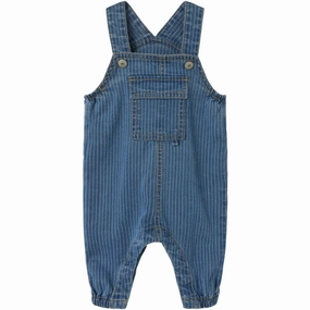 Everyday Must-have Name It Medium Blue Denim Devin Stripe Denim Overall
