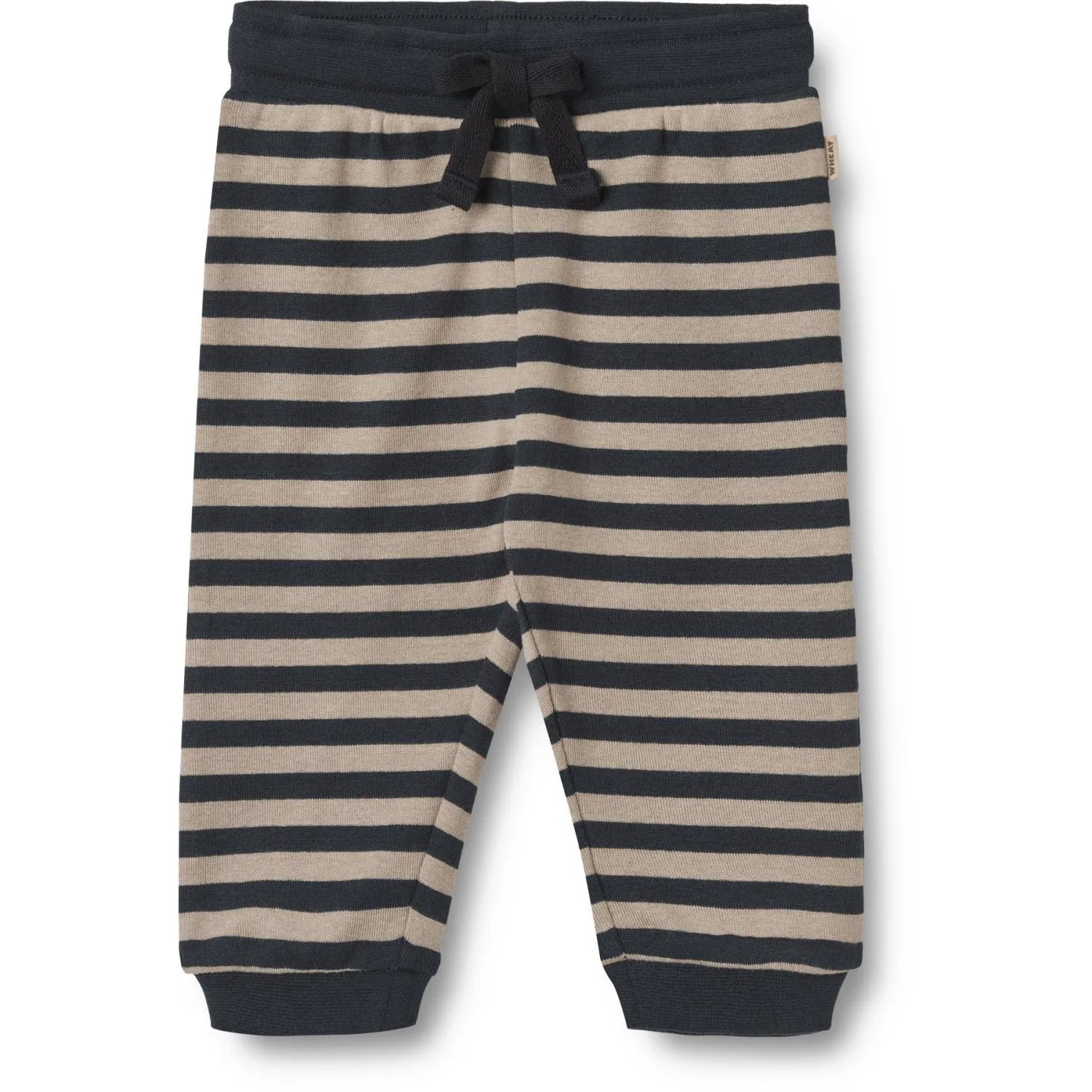 Wheat Navy Stripe Jersey Sweatpants Leo Breathable Style Recycled Polyester Blend