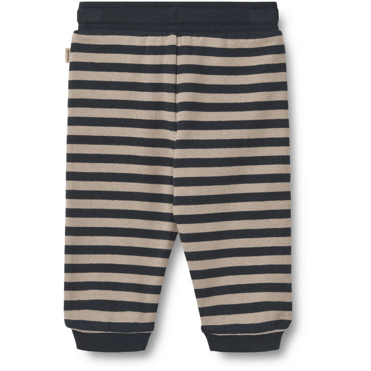 Wheat Navy Stripe Jersey Sweatpants Leo Temperature Regulation Tech Texture