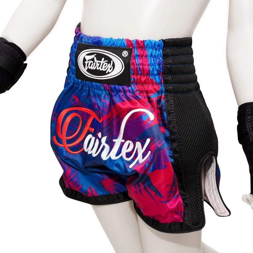 Bright Hues Cooling Mesh Lining Fairtex Kids Muay Thai Shorts Summer Blue Kickboxing BSK2102