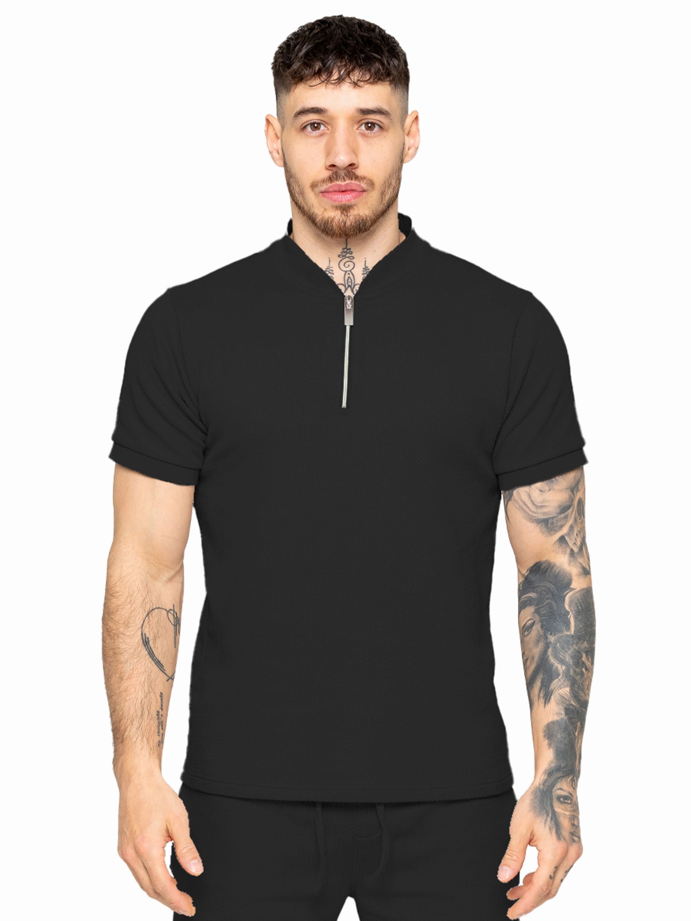 Enzo | Mens Zip T-Shirt Streetwear Streetwear Style