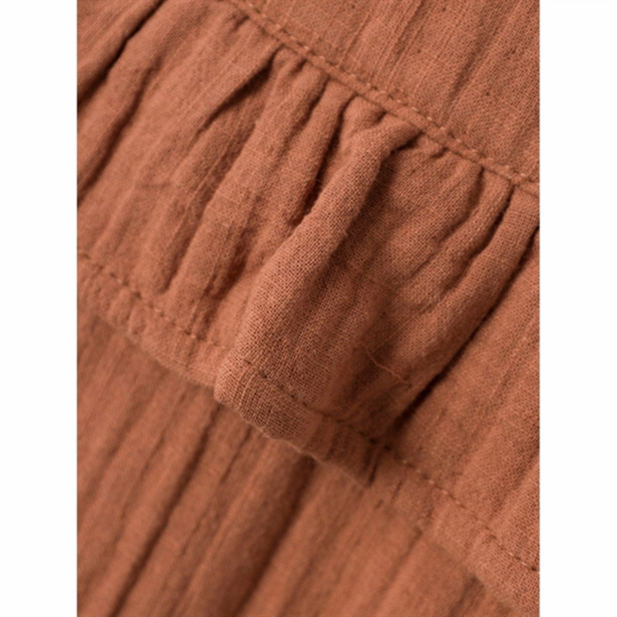 Sustainable Fabric Lil'Atelier Carob Brown Tuda Loose Overall