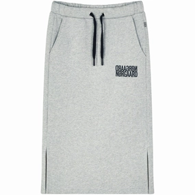 Mads N?rgaard Light Grey Melange Organic Sweat Sheila Skirt Polished Fit Water Repellent Finish