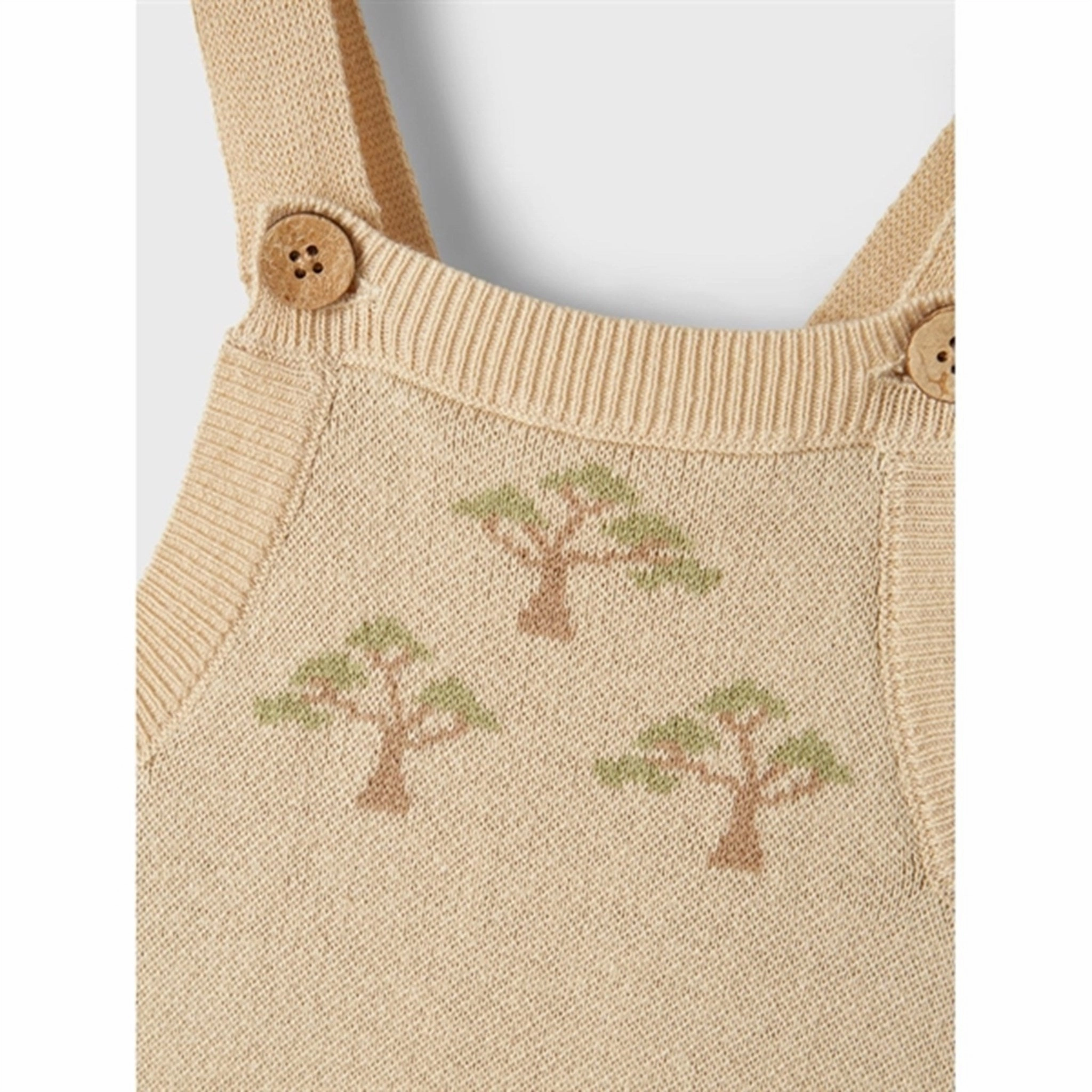 Lil'Atelier Pebble Lamao Loose Knit Overall ErgonomicArticulatedDesign Comfort Design