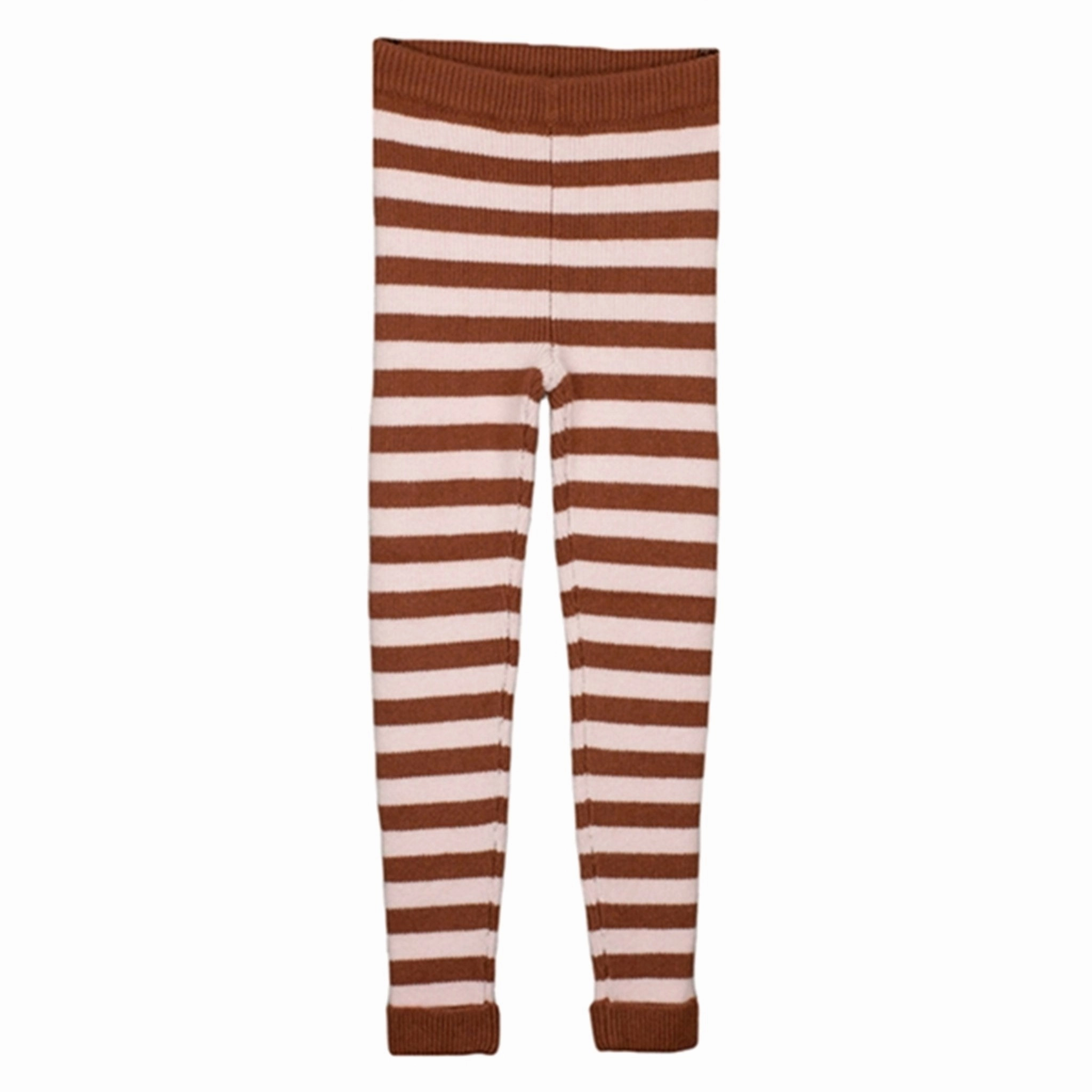 Fliink Carob Brown Striped Benna Rib Leggings Butt Lifting Design