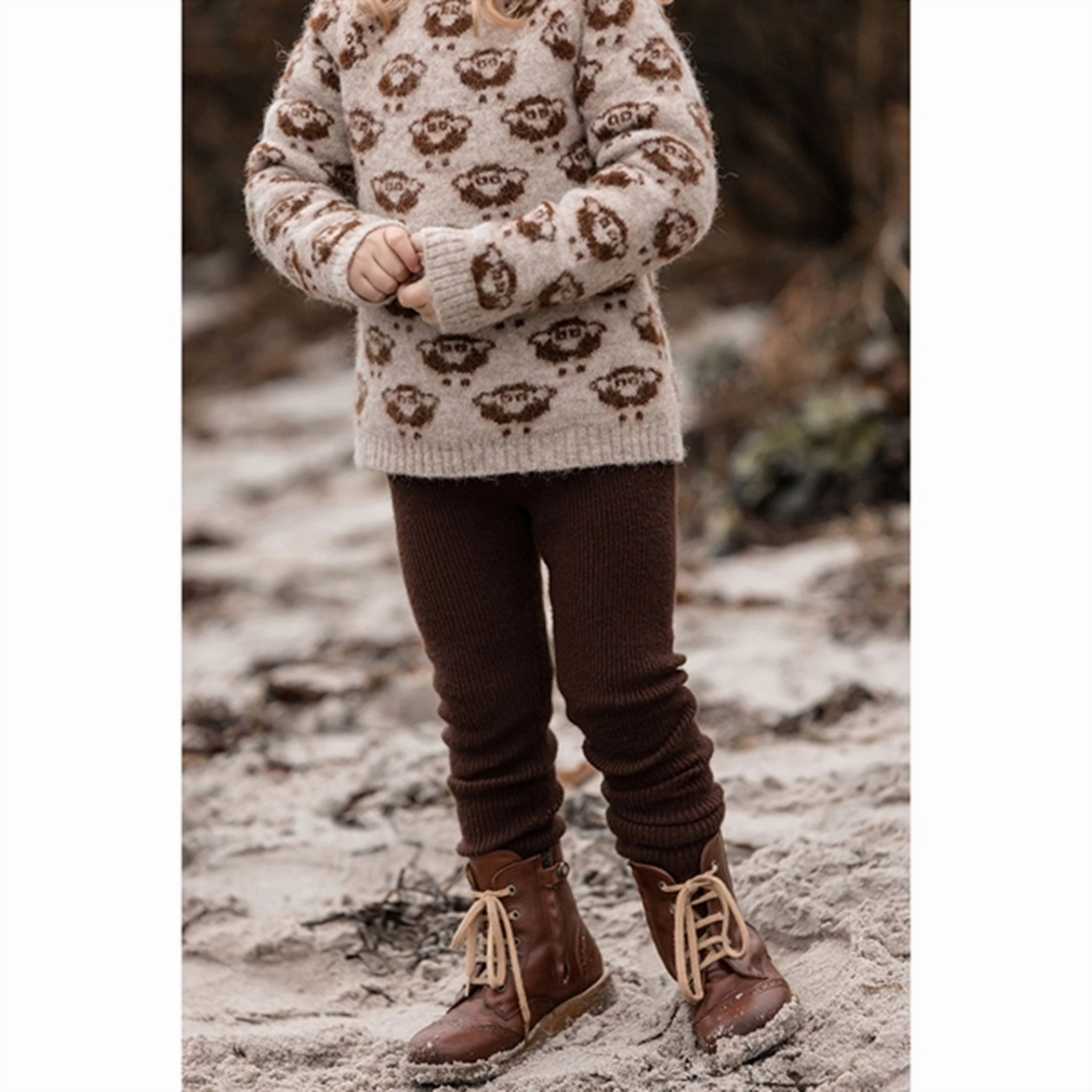 Cycling Trip High Waist Fliink Chicory Coffee Benna Rib Leggings