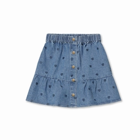 Smart Design Fresh Look Fliink Light Denim Blue Donna Denim Skirt