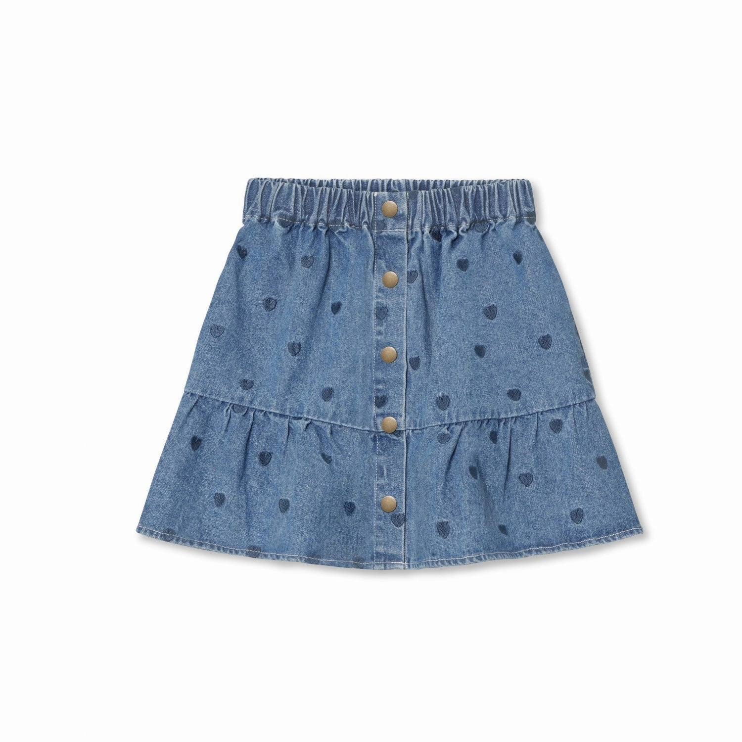 Smart Design Fresh Look Fliink Light Denim Blue Donna Denim Skirt