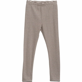Double Layer Budget Friendly Serendipity Chestnut/Offwhite Stripe Leggings