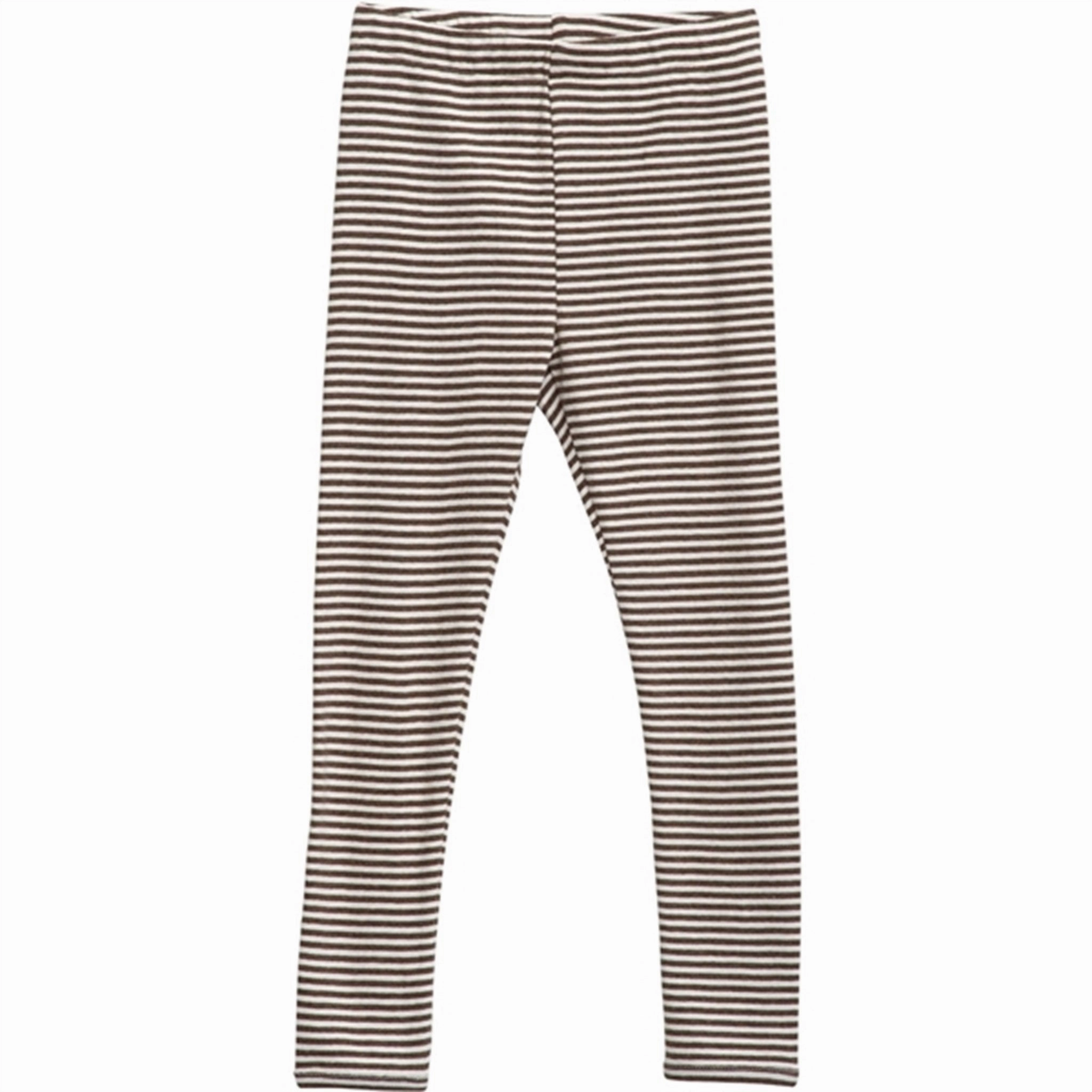 Serendipity Chestnut/Offwhite Stripe Leggings Outdoor Lover Mesh Panel Casual Wearable