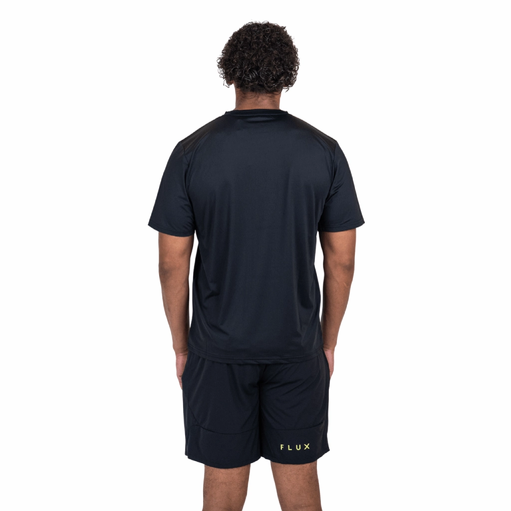 Comfy Design Reinforced Collar Flux Graphic Logo T-Shirt Men