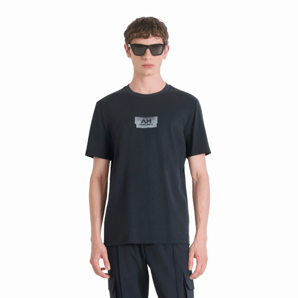 Antony Morato Small Chest Logo T-Shirt Men Beaded details Everyday Look Wear