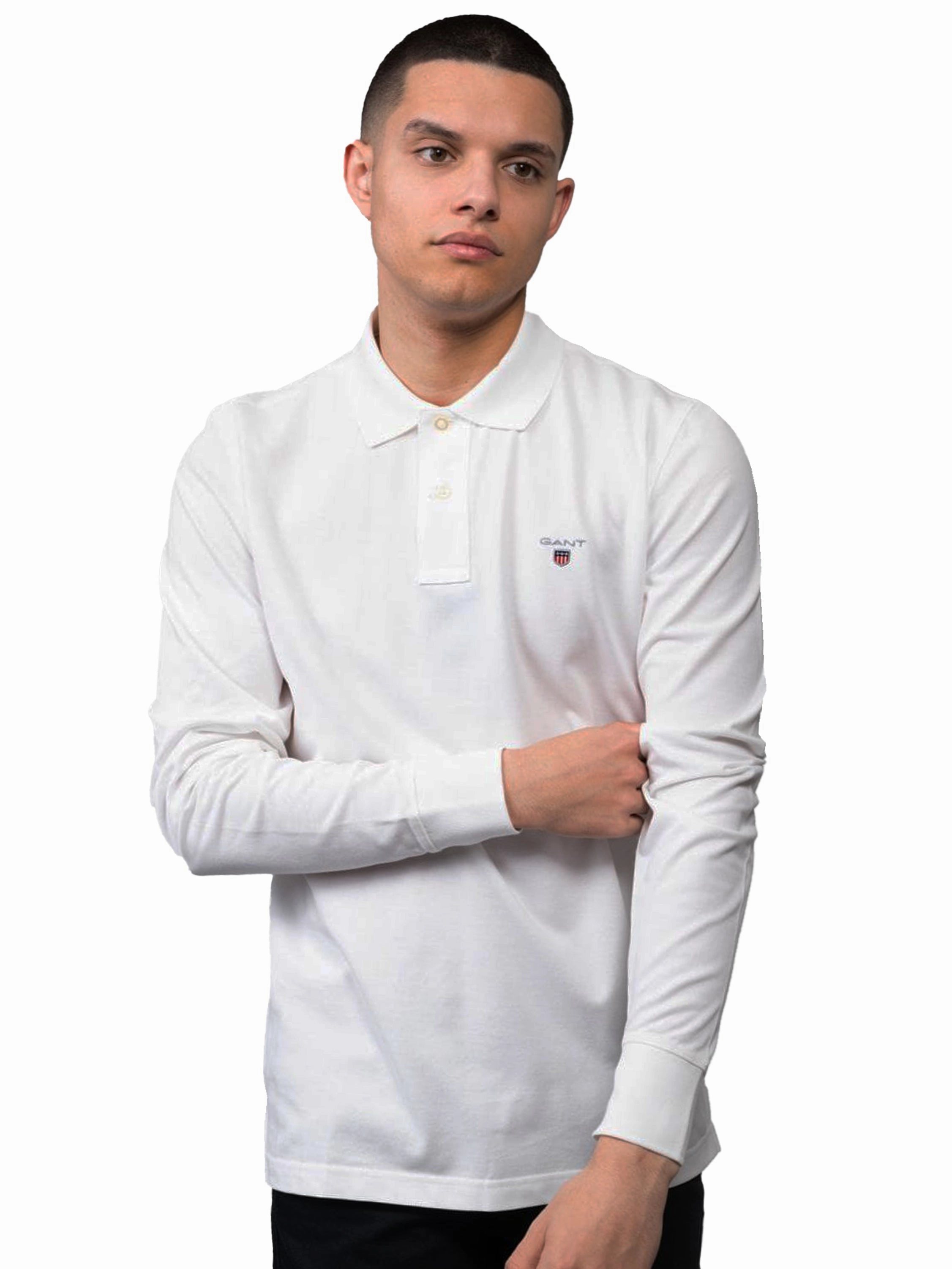 Tagless Labeling Gant | Mens Long Sleeve Polo Shirt