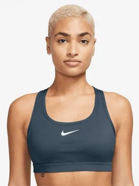 Swoosh Medium Support Padded Sports Bra Blue athletic clothing Comfortable lining