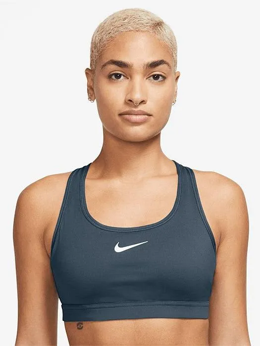 Anti-pilling seams Hemmed edges Swoosh Medium Support Padded Sports Bra