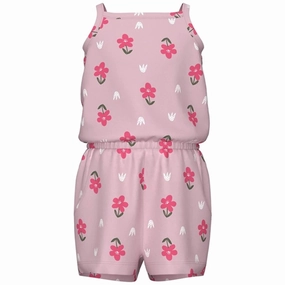 Name it Parfait Pink Flowers Vigga Strap Jumpuit Sporty Event