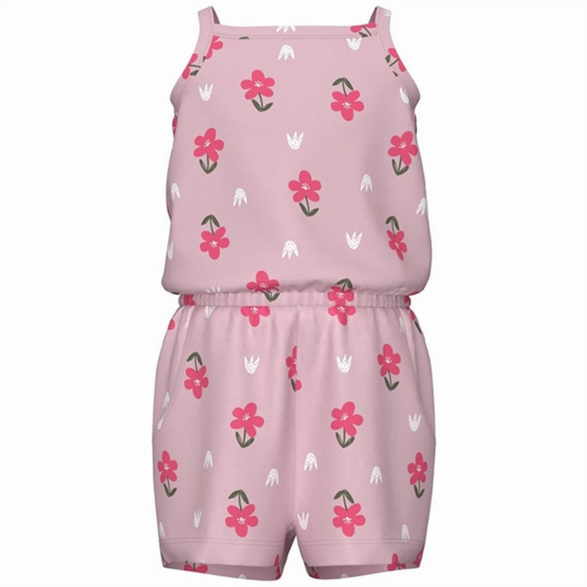 Name it Parfait Pink Flowers Vigga Strap Jumpuit Sporty Event