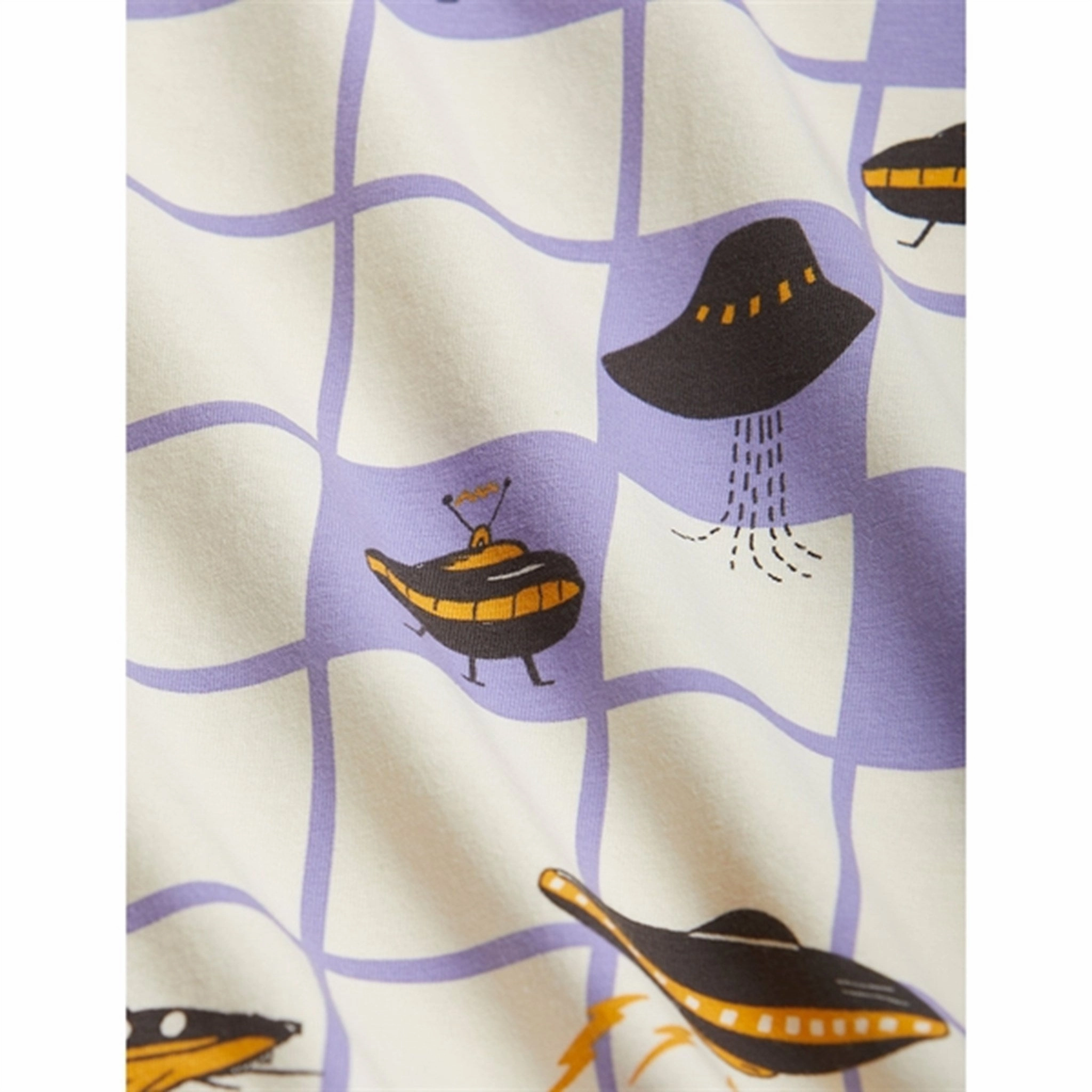 Mini Rodini Purple Ufo Aop Leggings Silky feel