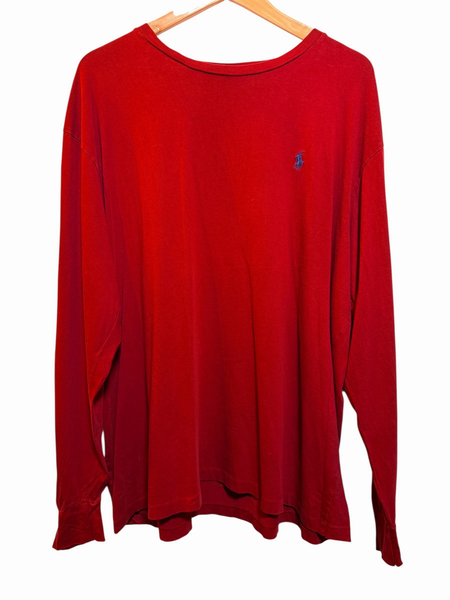 Polo Ralph Lauren Red Longsleeve Top (Size XL) Tencel Blend Material