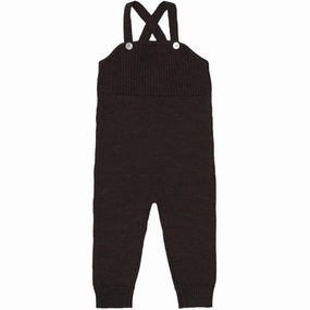 Durable Utility Soft Brushed Lining FUB Baby Overalls Chocolate