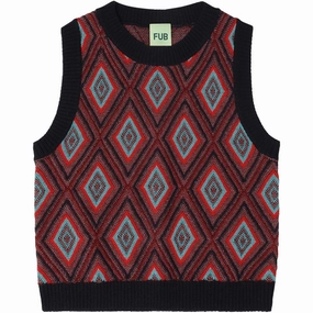 FUB Dark Navy Harlekin Vest inadequate