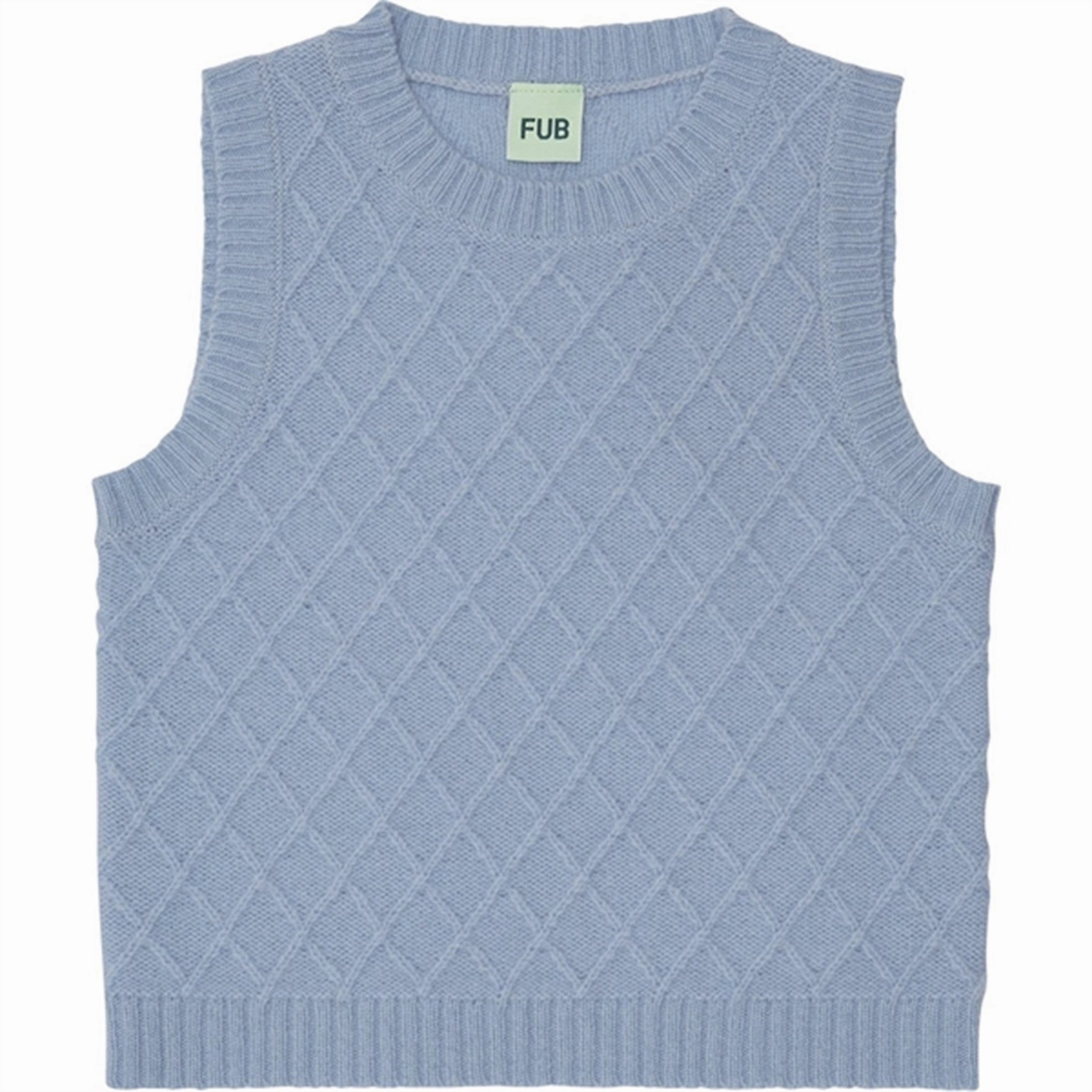 FUB Lambswool Vest Sky Contemporary Design