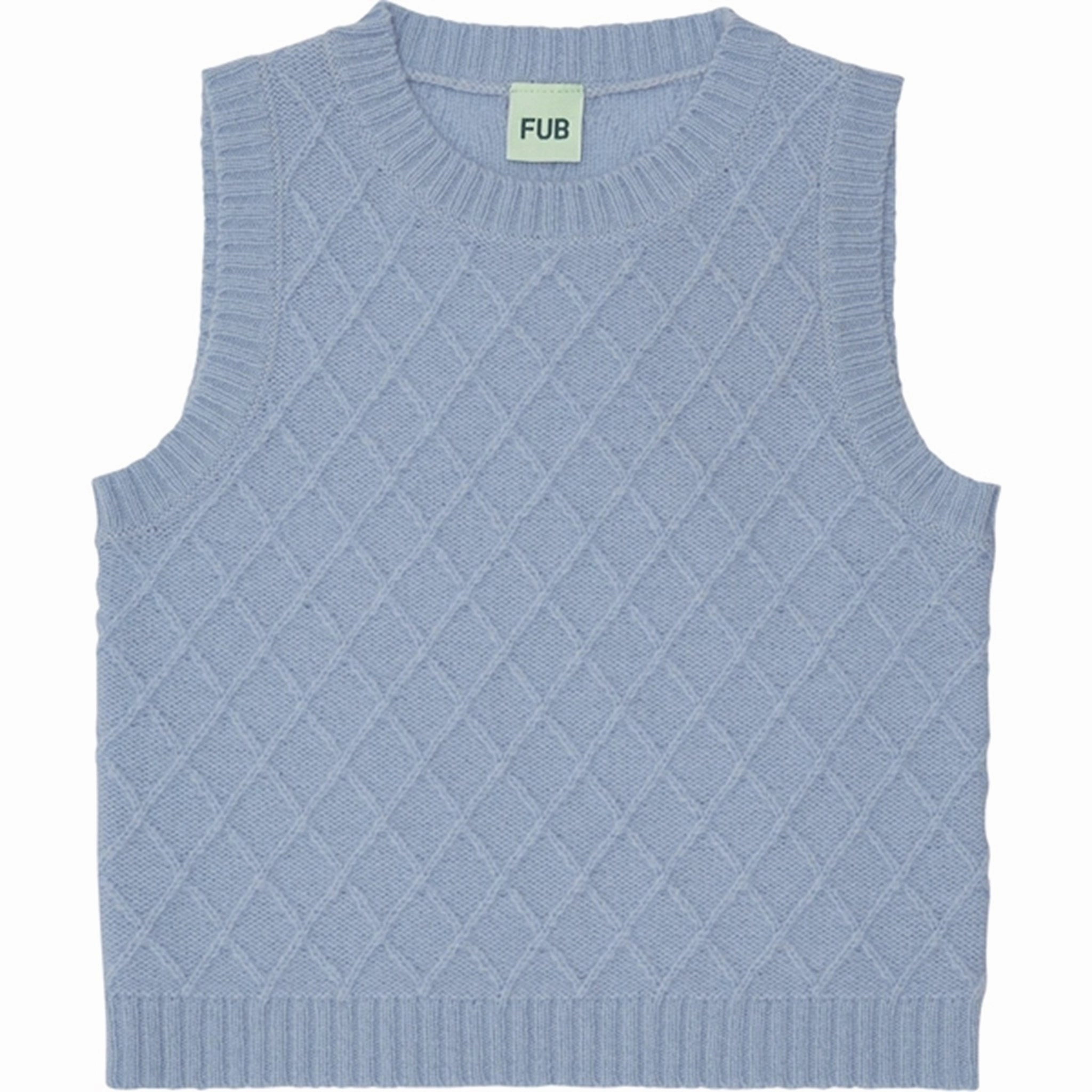 rectangular counsel FUB Lambswool Vest Sky