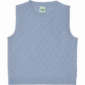FUB Lambswool Vest Sky Contemporary Design