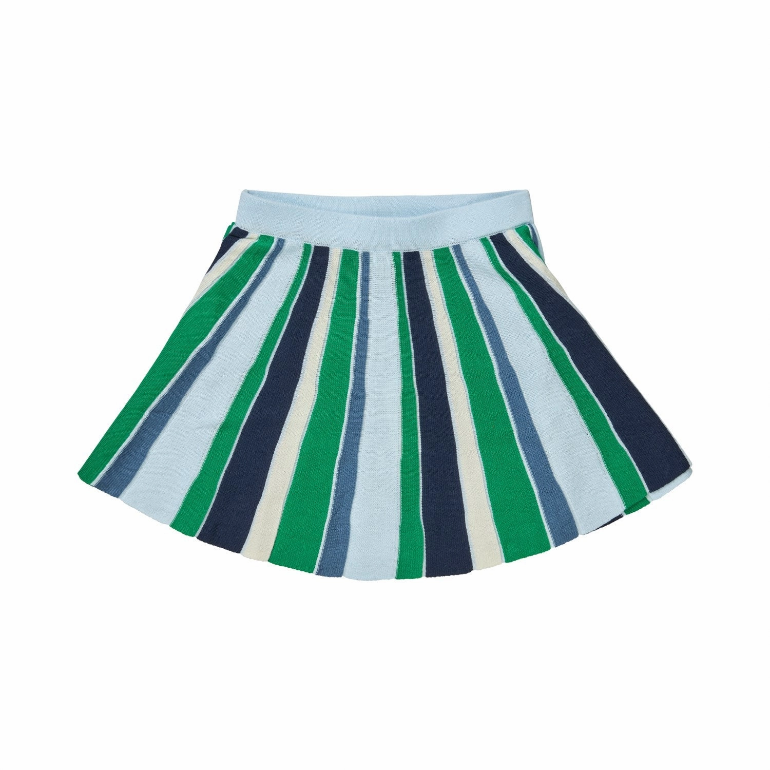Statement Fashion Striped Design FUB Light blue Pleated Skirt