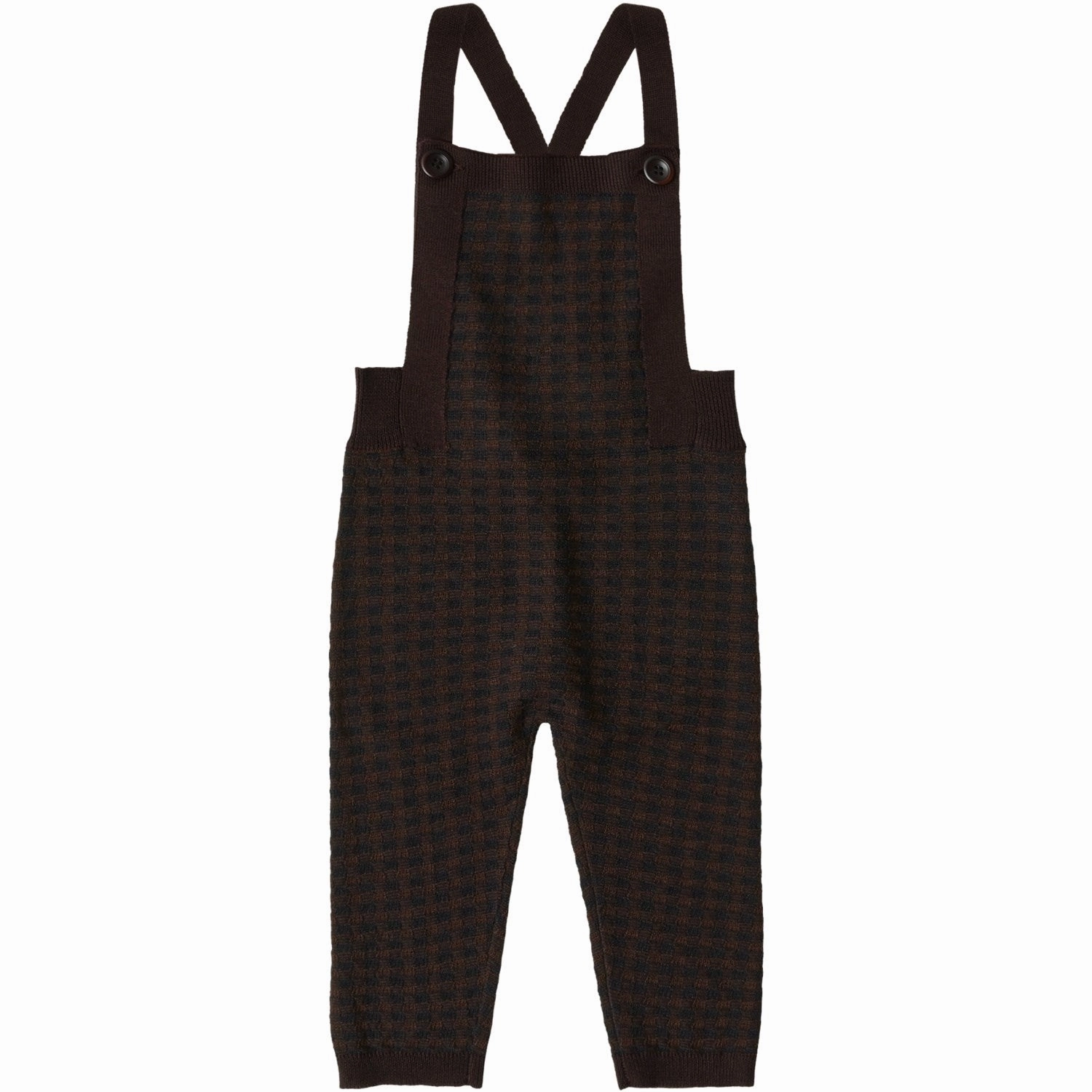 Quick Fit StaticDissipativeFabric FUB Mocca/Dark Navy Baby Checked Overalls