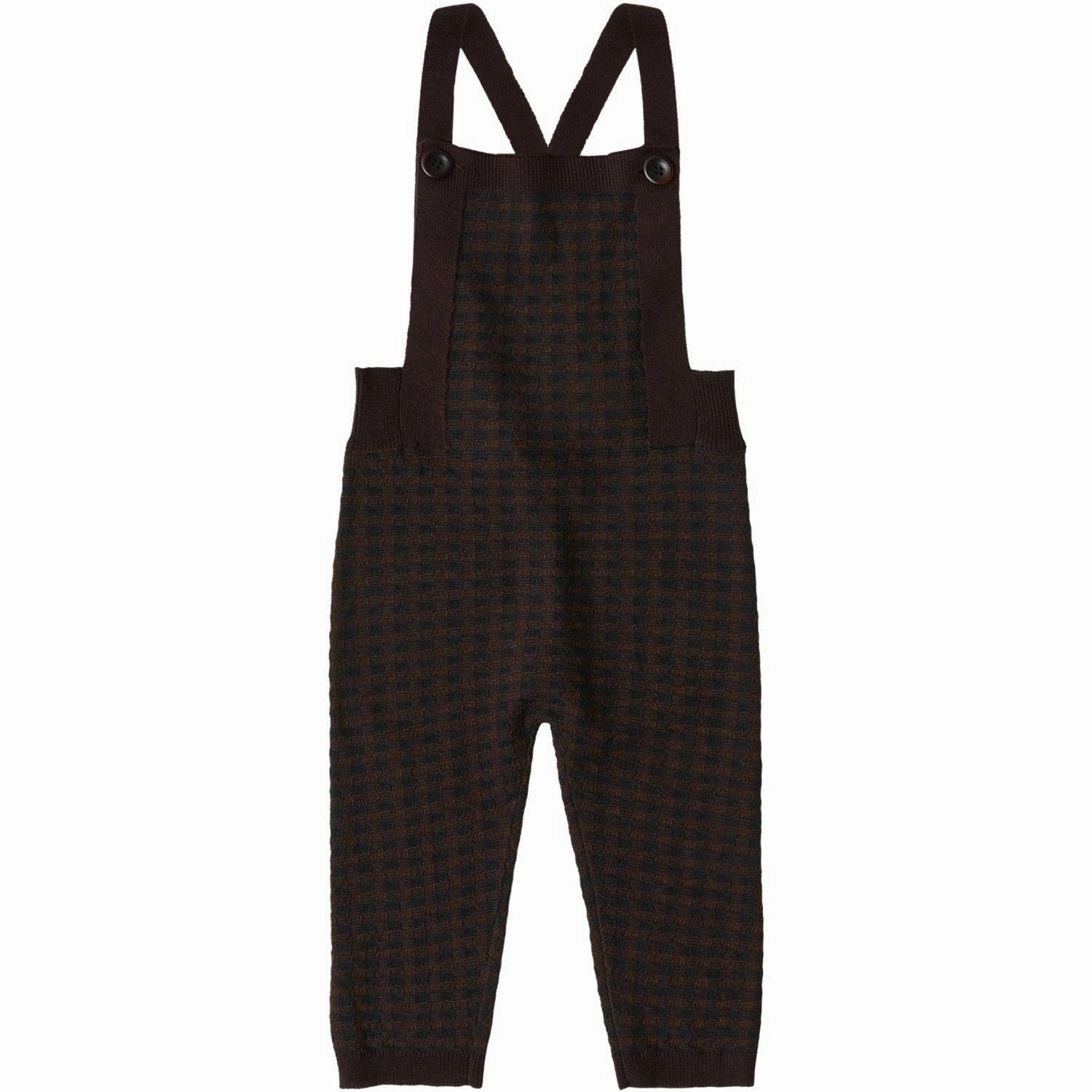 Classic Cut Versatile Wear FUB Mocca/Dark Navy Baby Checked Overalls