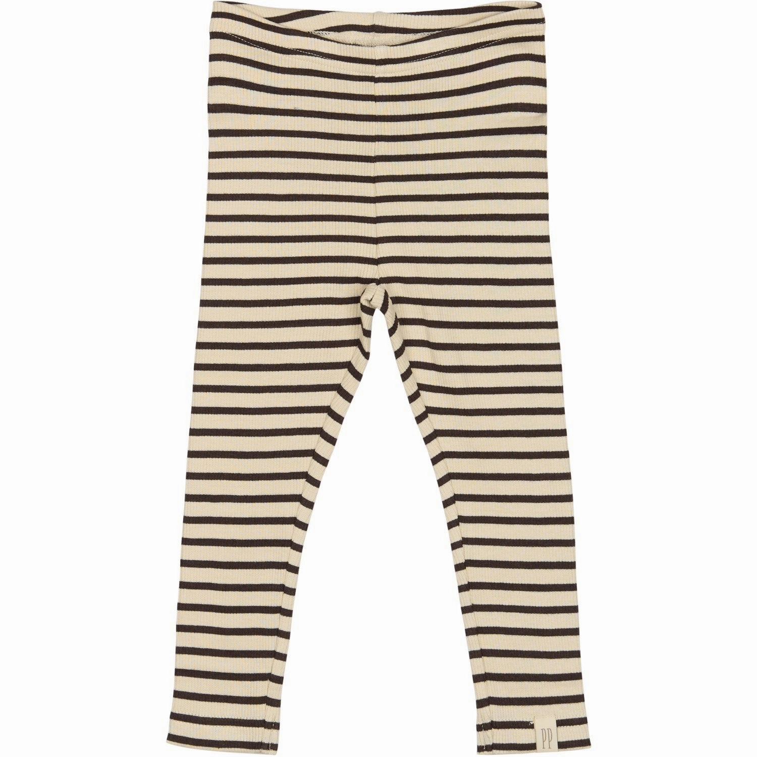 Fashion Wear Petit Piao Coffee Bean/off White Legging Modal Striped