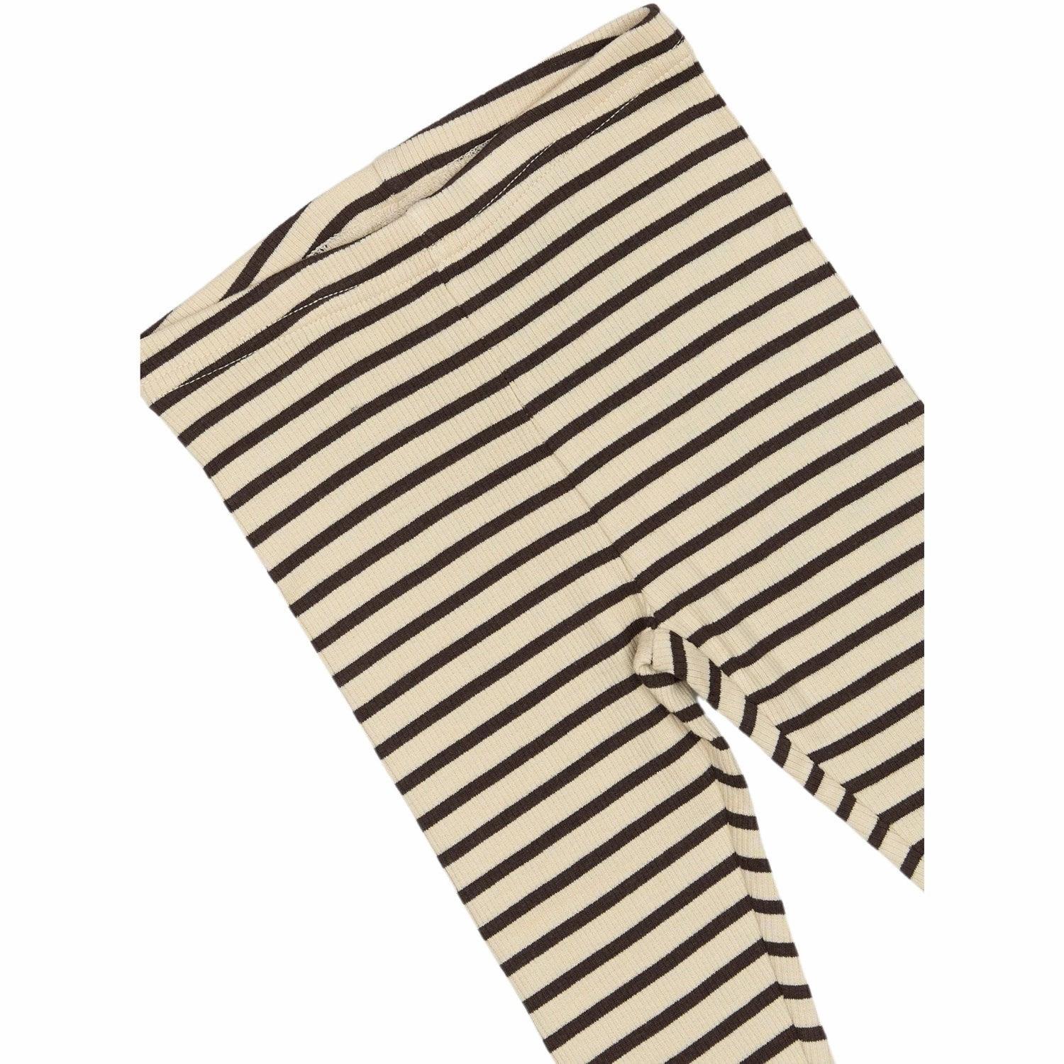 Petit Piao Coffee Bean/off White Legging Modal Striped Fit Flexibility Comfortable Movement