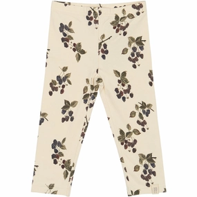 No Pilling Petit Piao Black Berry Legging Printed