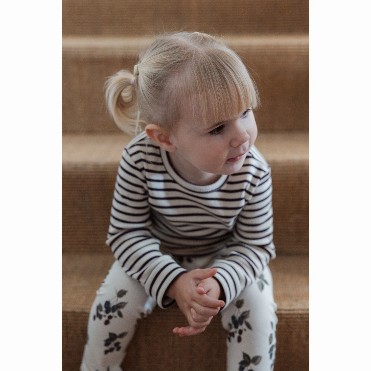 Petit Piao Black Berry Legging Printed Stretch Recovery Fabric